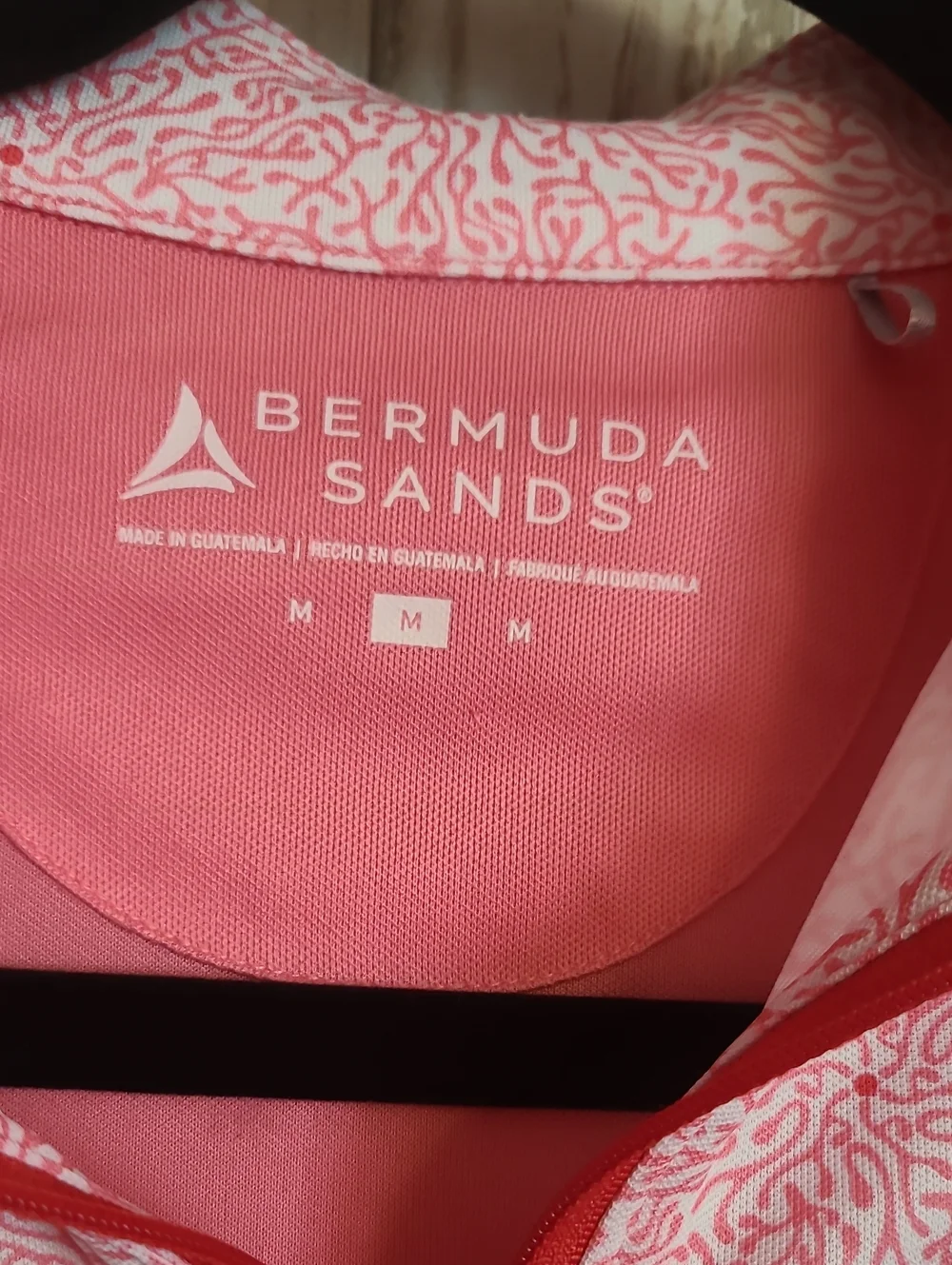 Bermuda Sands Pink Short-Sleeve Quarter-Zip Golf Top